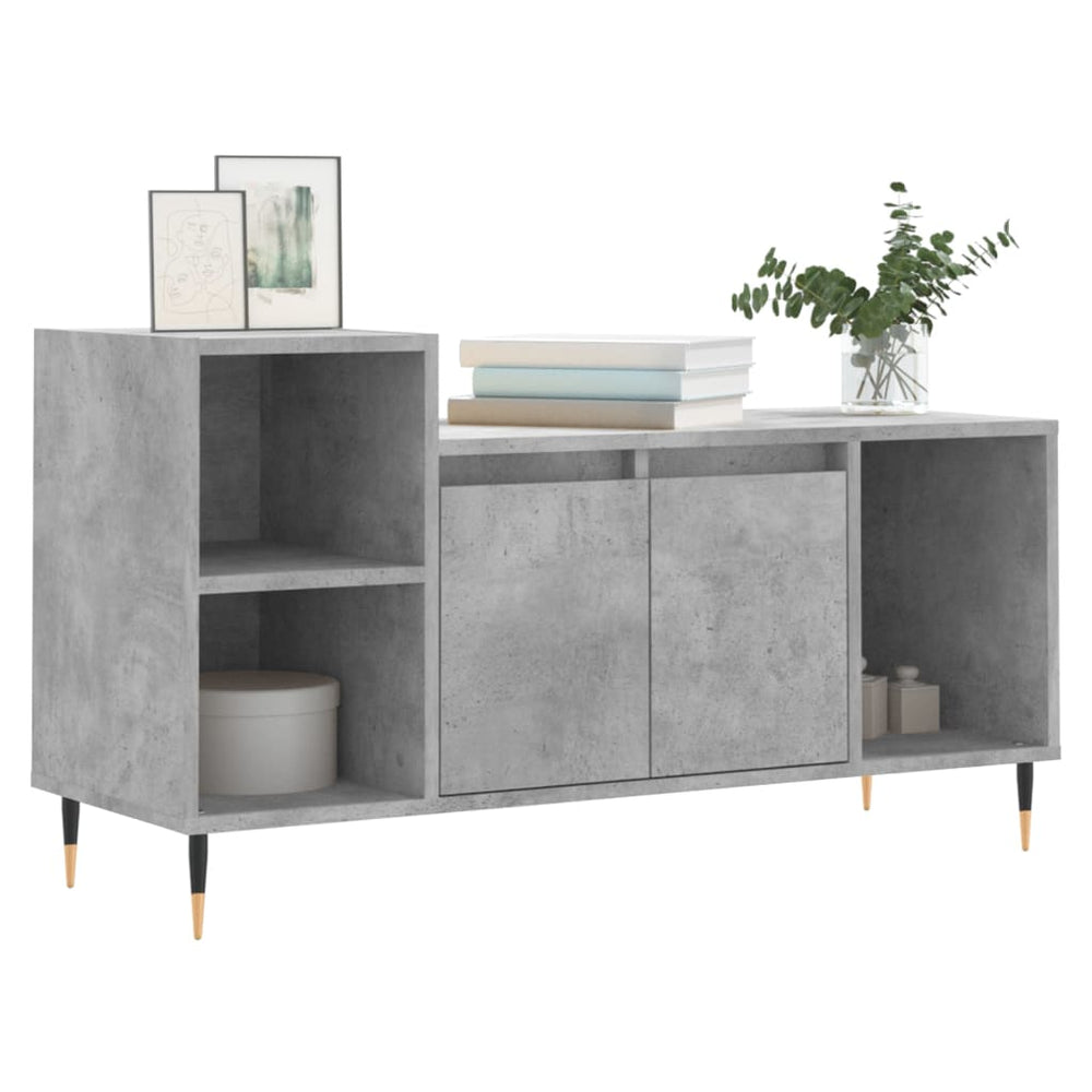 Tv-meubel 100x35x55 cm bewerkt hout betongrijs MeubelReus