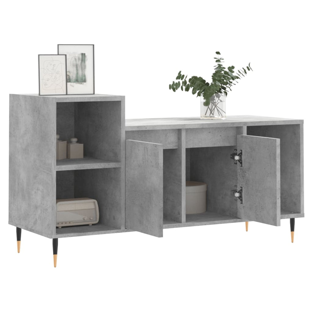 Tv-meubel 100x35x55 cm bewerkt hout betongrijs MeubelReus