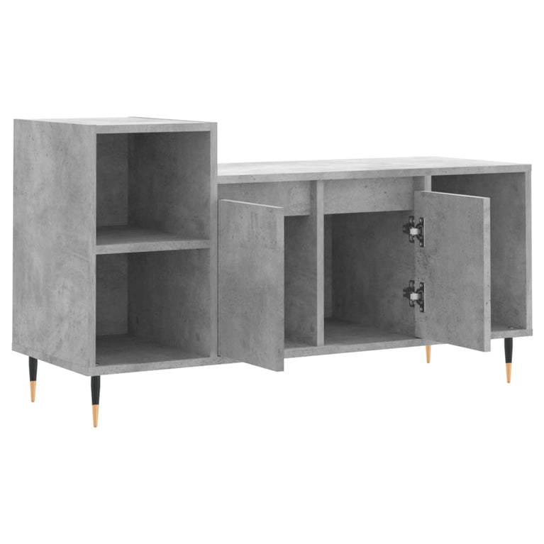 Tv-meubel 100x35x55 cm bewerkt hout betongrijs MeubelReus