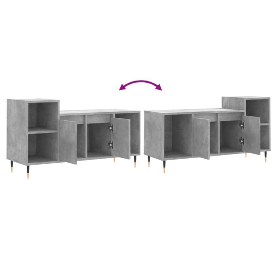 Tv-meubel 100x35x55 cm bewerkt hout betongrijs MeubelReus