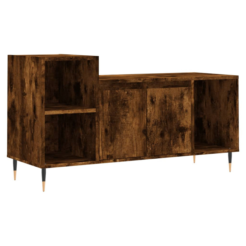 Tv-meubel 100x35x55 cm bewerkt hout gerookt eikenkleurig MeubelReus