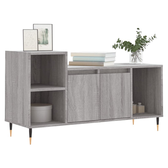 Tv-meubel 100x35x55 cm bewerkt hout grijs sonoma eikenkleurig MeubelReus
