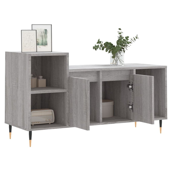 Tv-meubel 100x35x55 cm bewerkt hout grijs sonoma eikenkleurig MeubelReus