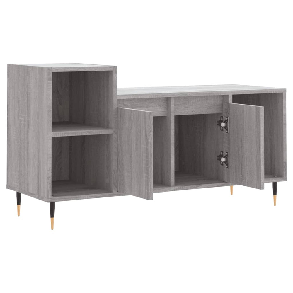 Tv-meubel 100x35x55 cm bewerkt hout grijs sonoma eikenkleurig MeubelReus