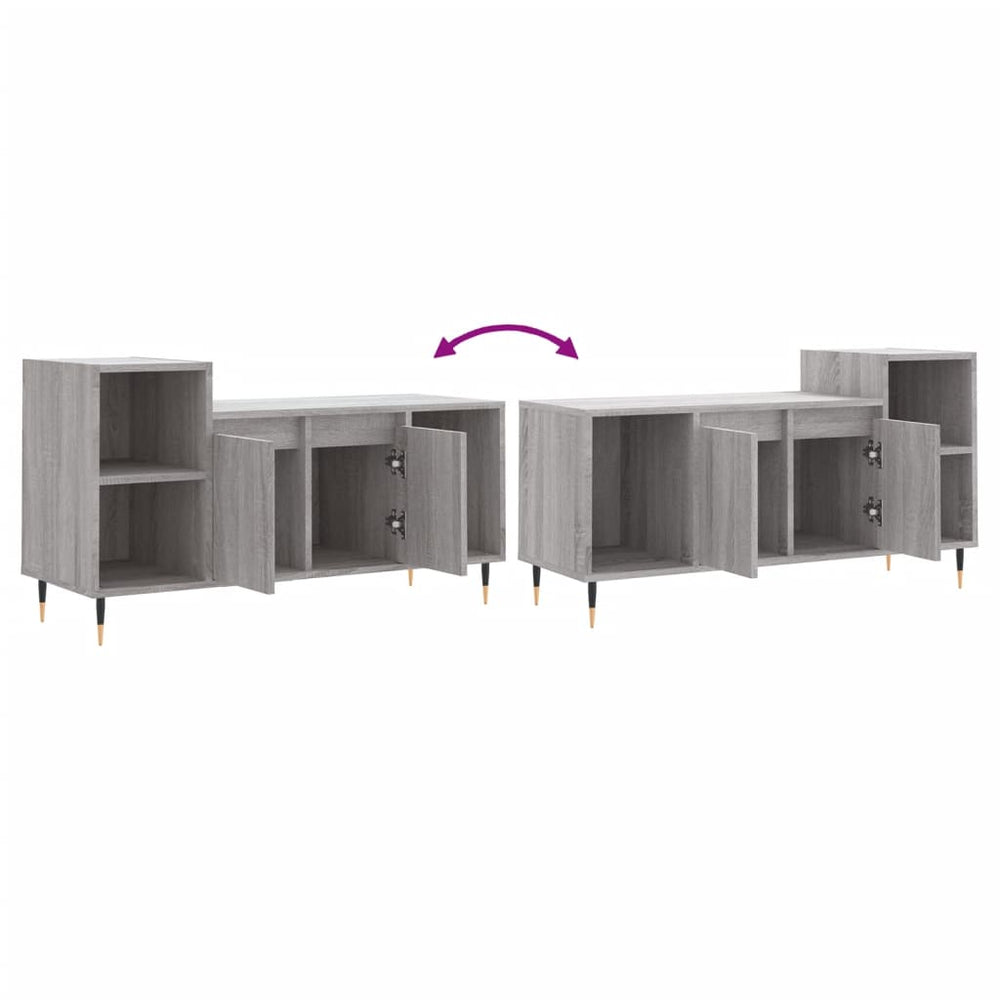 Tv-meubel 100x35x55 cm bewerkt hout grijs sonoma eikenkleurig MeubelReus