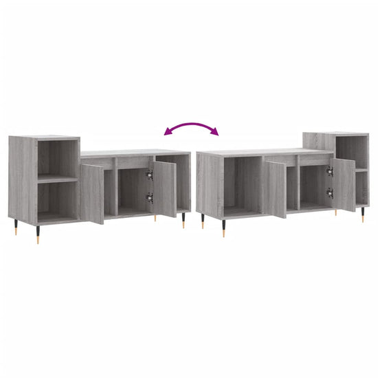 Tv-meubel 100x35x55 cm bewerkt hout grijs sonoma eikenkleurig MeubelReus
