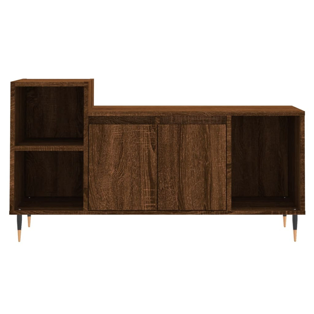 Tv-meubel 100x35x55 cm bewerkt hout bruin eikenkleur MeubelReus