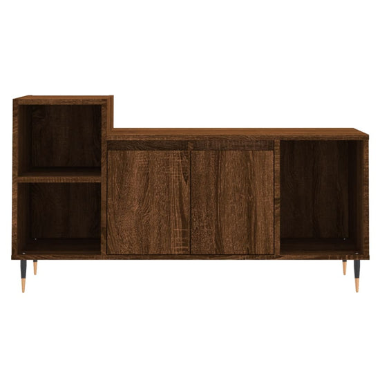 Tv-meubel 100x35x55 cm bewerkt hout bruin eikenkleur MeubelReus