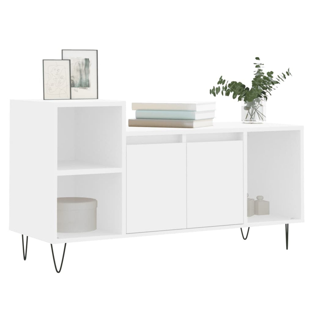 Tv-meubel 100x35x55 cm bewerkt hout wit MeubelReus