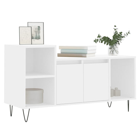 Tv-meubel 100x35x55 cm bewerkt hout wit MeubelReus