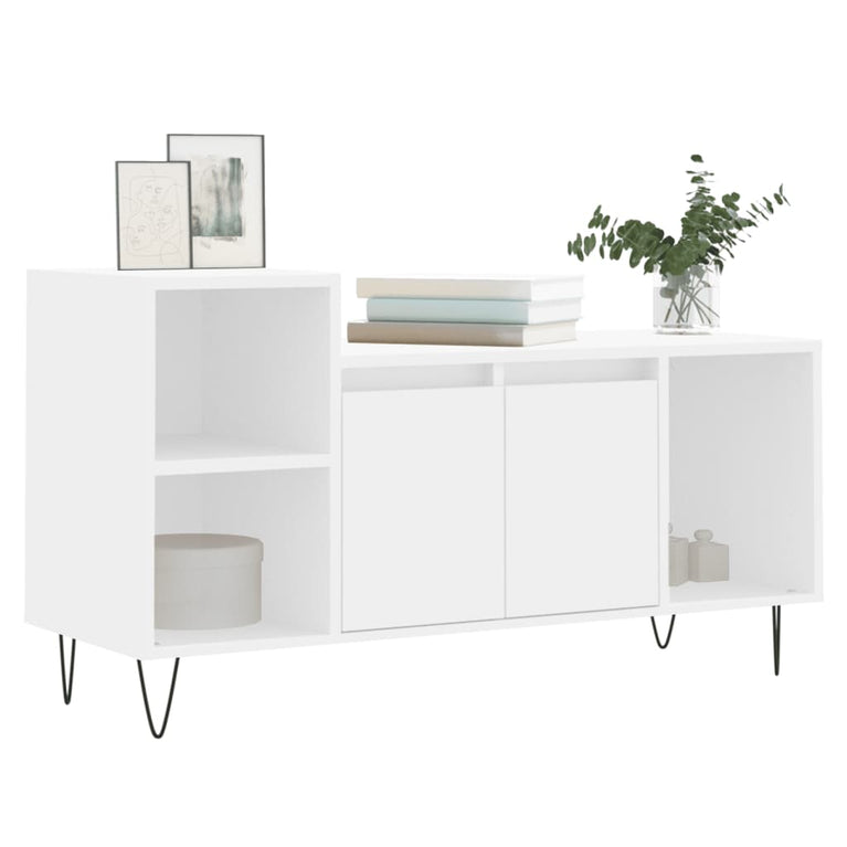 Tv-meubel 100x35x55 cm bewerkt hout wit MeubelReus