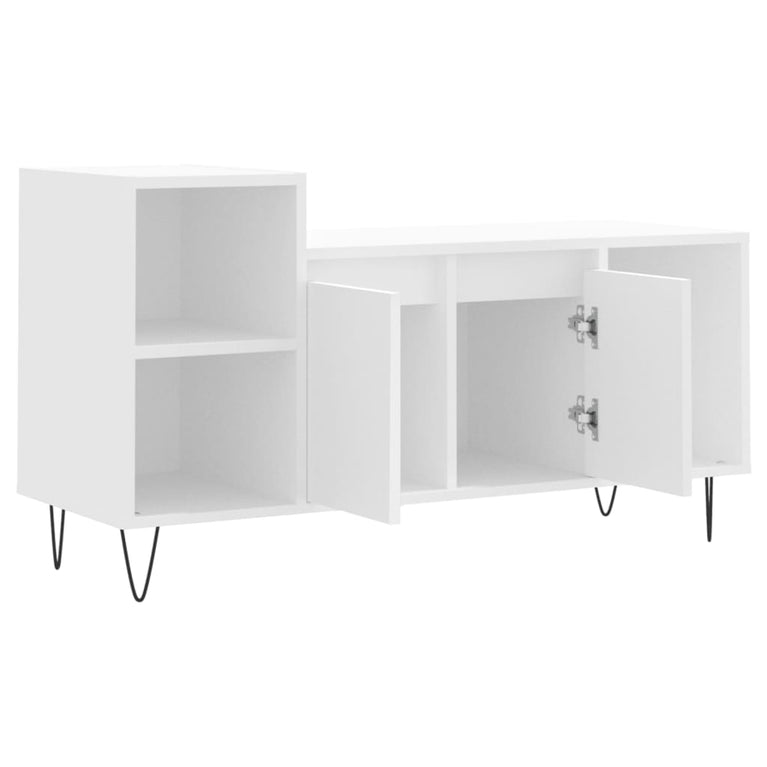 Tv-meubel 100x35x55 cm bewerkt hout wit MeubelReus