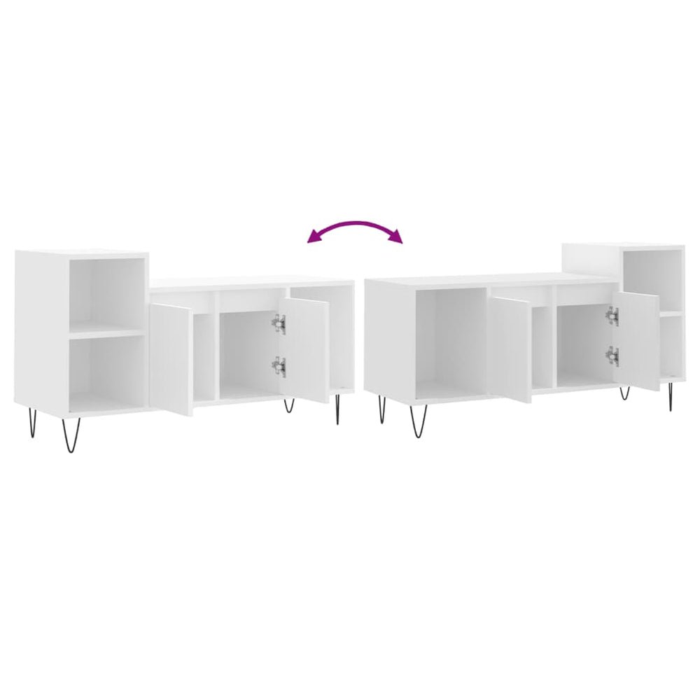 Tv-meubel 100x35x55 cm bewerkt hout wit MeubelReus