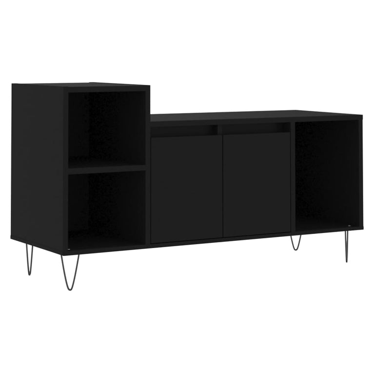 Tv-meubel 100x35x55 cm bewerkt hout zwart MeubelReus