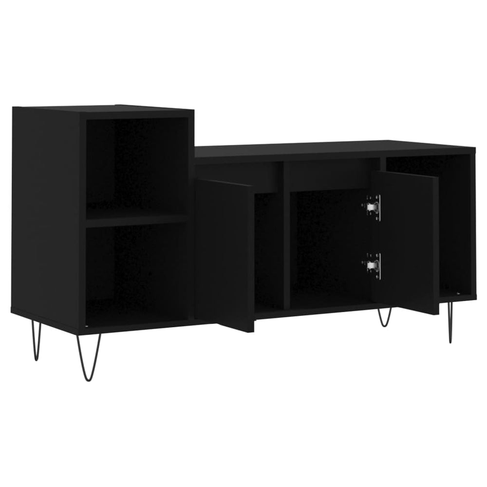 Tv-meubel 100x35x55 cm bewerkt hout zwart MeubelReus