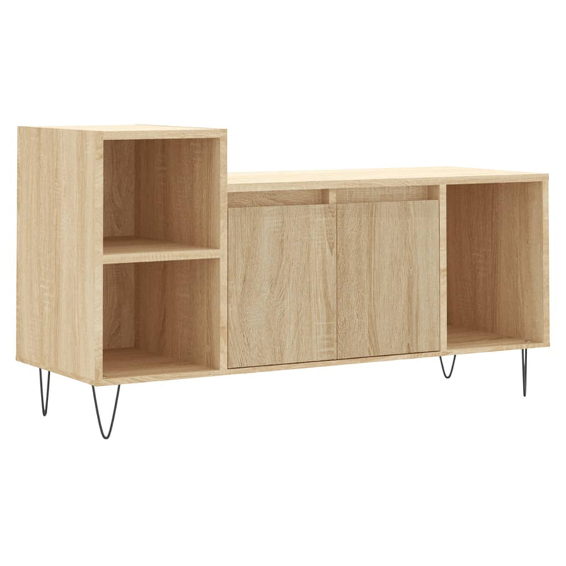 Tv-meubel 100x35x55 cm bewerkt hout sonoma eikenkleurig MeubelReus