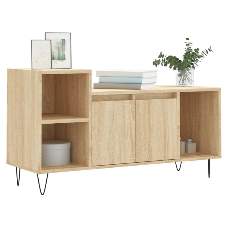 Tv-meubel 100x35x55 cm bewerkt hout sonoma eikenkleurig MeubelReus