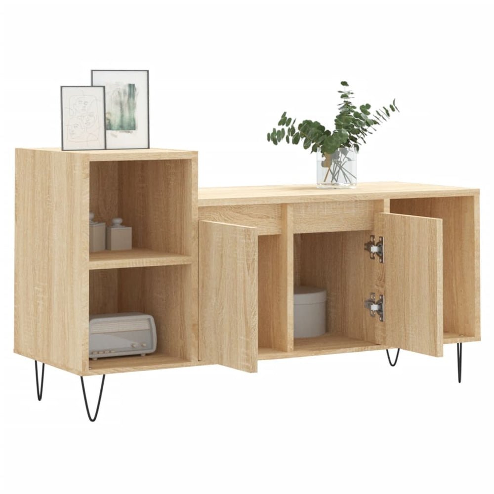 Tv-meubel 100x35x55 cm bewerkt hout sonoma eikenkleurig MeubelReus
