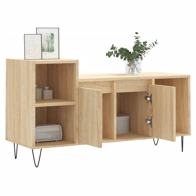 Tv-meubel 100x35x55 cm bewerkt hout sonoma eikenkleurig MeubelReus