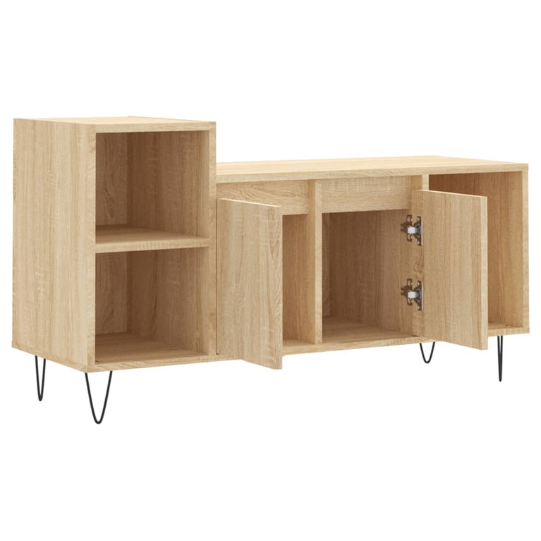 Tv-meubel 100x35x55 cm bewerkt hout sonoma eikenkleurig MeubelReus