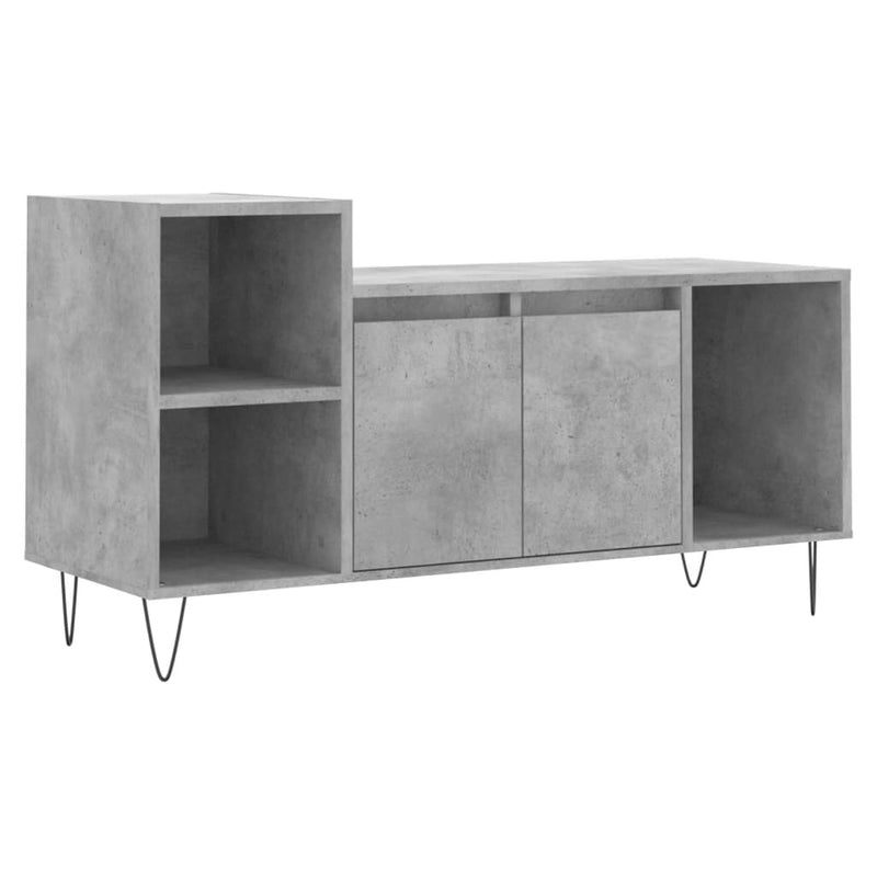 Tv-meubel 100x35x55 cm bewerkt hout betongrijs MeubelReus