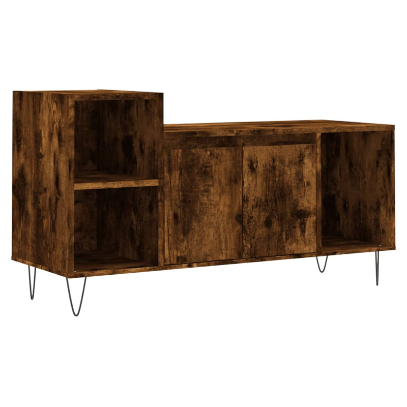 Tv-meubel 100x35x55 cm bewerkt hout gerookt eikenkleurig MeubelReus