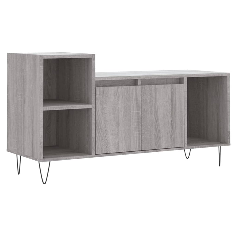 Tv-meubel 100x35x55 cm bewerkt hout grijs sonoma eikenkleurig MeubelReus