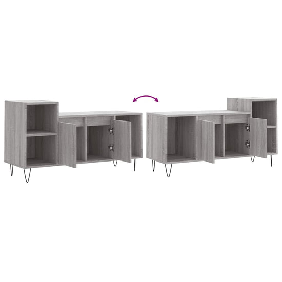 Tv-meubel 100x35x55 cm bewerkt hout grijs sonoma eikenkleurig MeubelReus