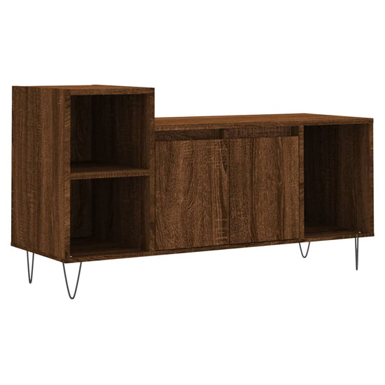 Tv-meubel 100x35x55 cm bewerkt hout bruin eikenkleur MeubelReus