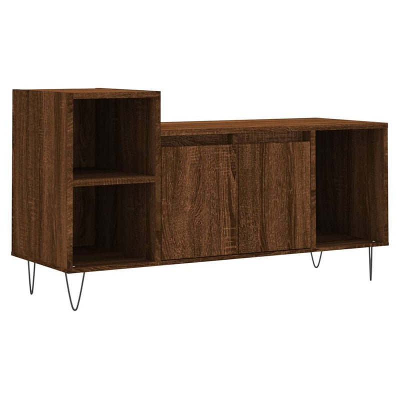Tv-meubel 100x35x55 cm bewerkt hout bruin eikenkleur MeubelReus