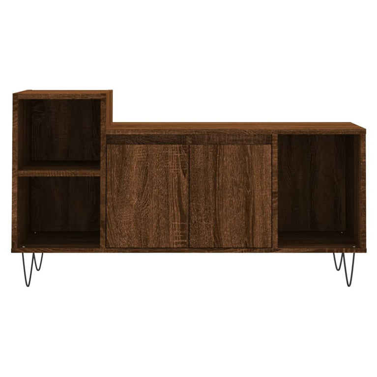 Tv-meubel 100x35x55 cm bewerkt hout bruin eikenkleur MeubelReus