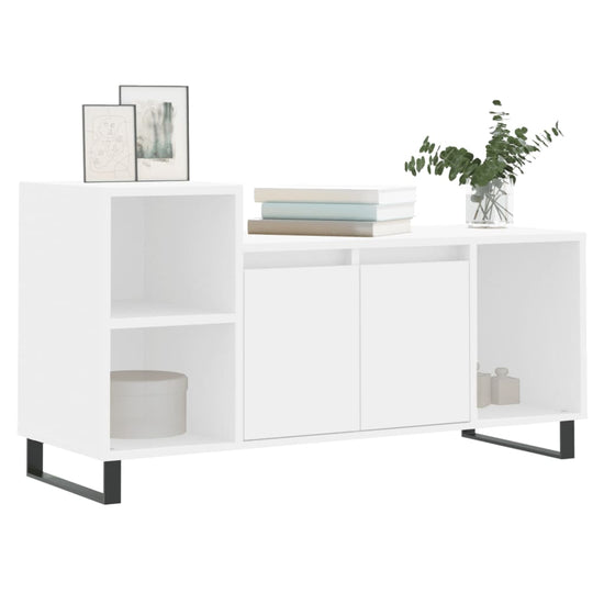 Tv-meubel 100x35x55 cm bewerkt hout wit MeubelReus