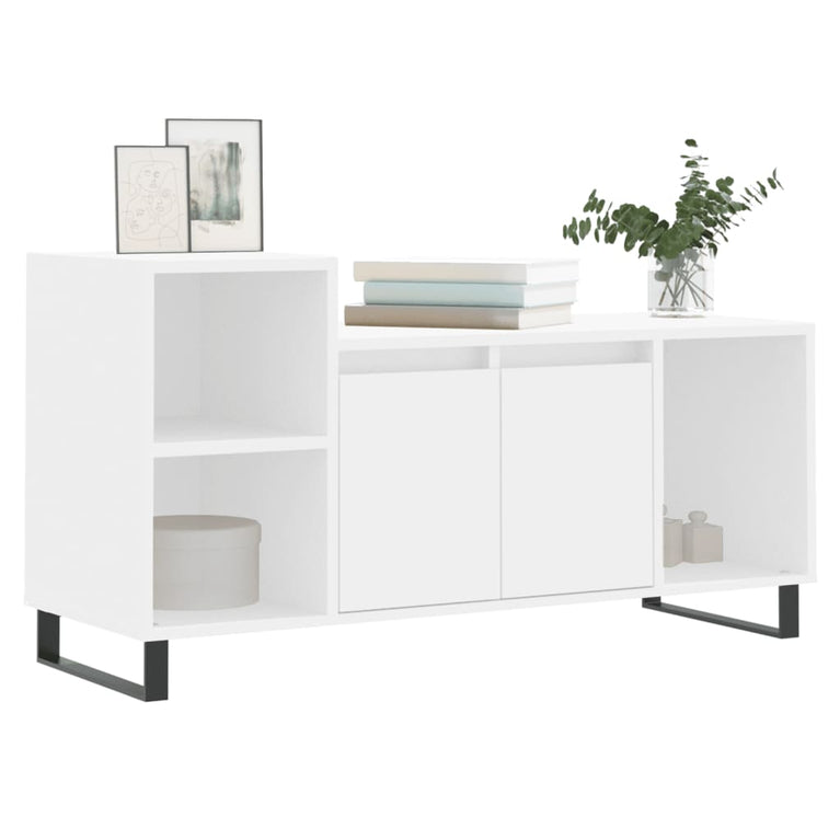 Tv-meubel 100x35x55 cm bewerkt hout wit MeubelReus