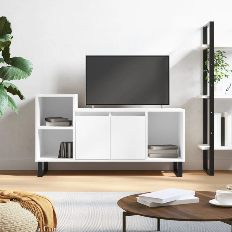 Tv-meubel 100x35x55 cm bewerkt hout wit MeubelReus