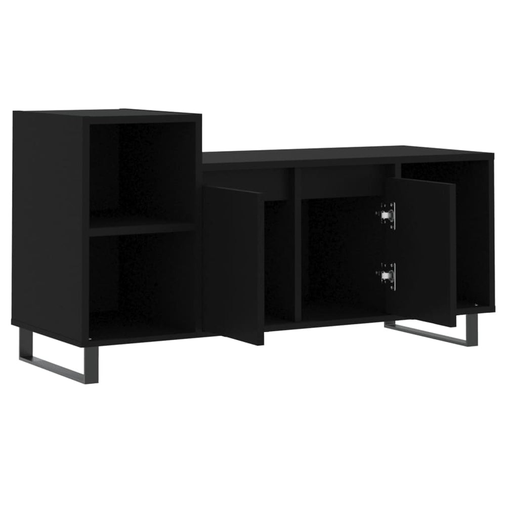 Tv-meubel 100x35x55 cm bewerkt hout zwart MeubelReus