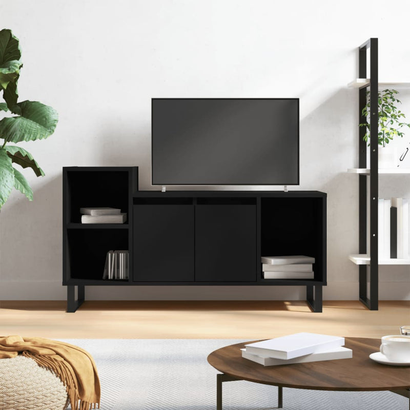 Tv-meubel 100x35x55 cm bewerkt hout zwart MeubelReus