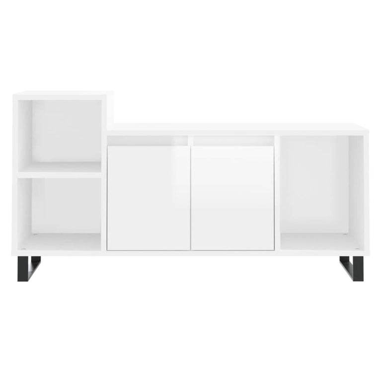 Tv-meubel 100x35x55 cm bewerkt hout hoogglans wit MeubelReus