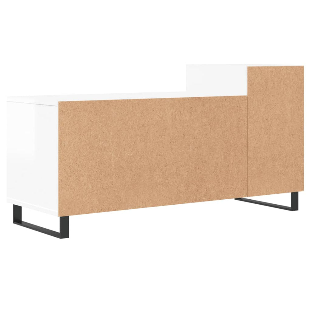 Tv-meubel 100x35x55 cm bewerkt hout hoogglans wit MeubelReus