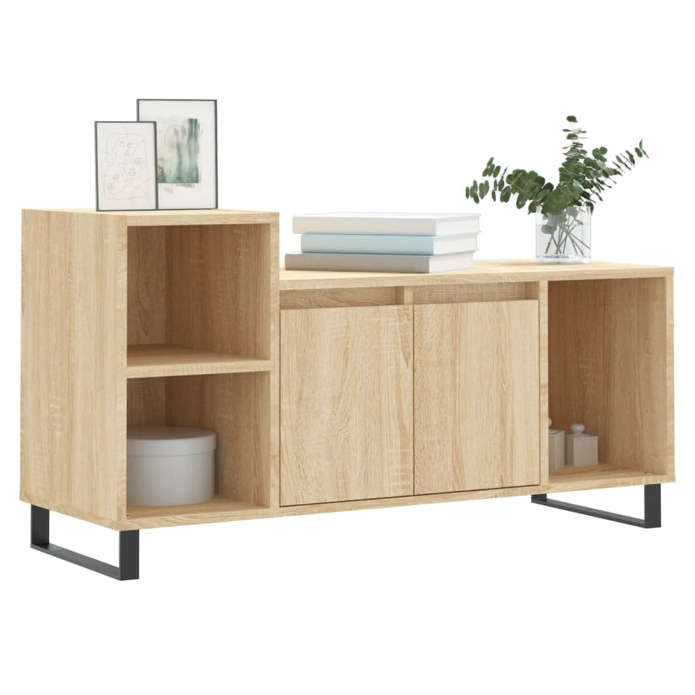 Tv-meubel 100x35x55 cm bewerkt hout sonoma eikenkleurig MeubelReus