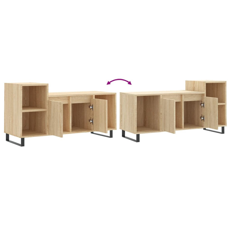 Tv-meubel 100x35x55 cm bewerkt hout sonoma eikenkleurig MeubelReus