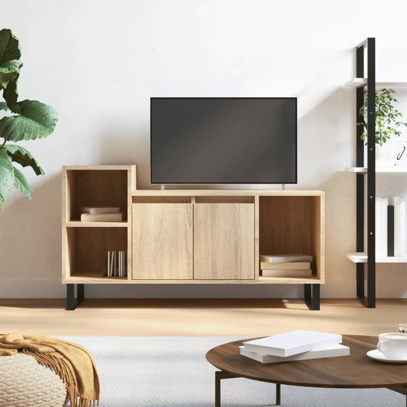 Tv-meubel 100x35x55 cm bewerkt hout sonoma eikenkleurig MeubelReus