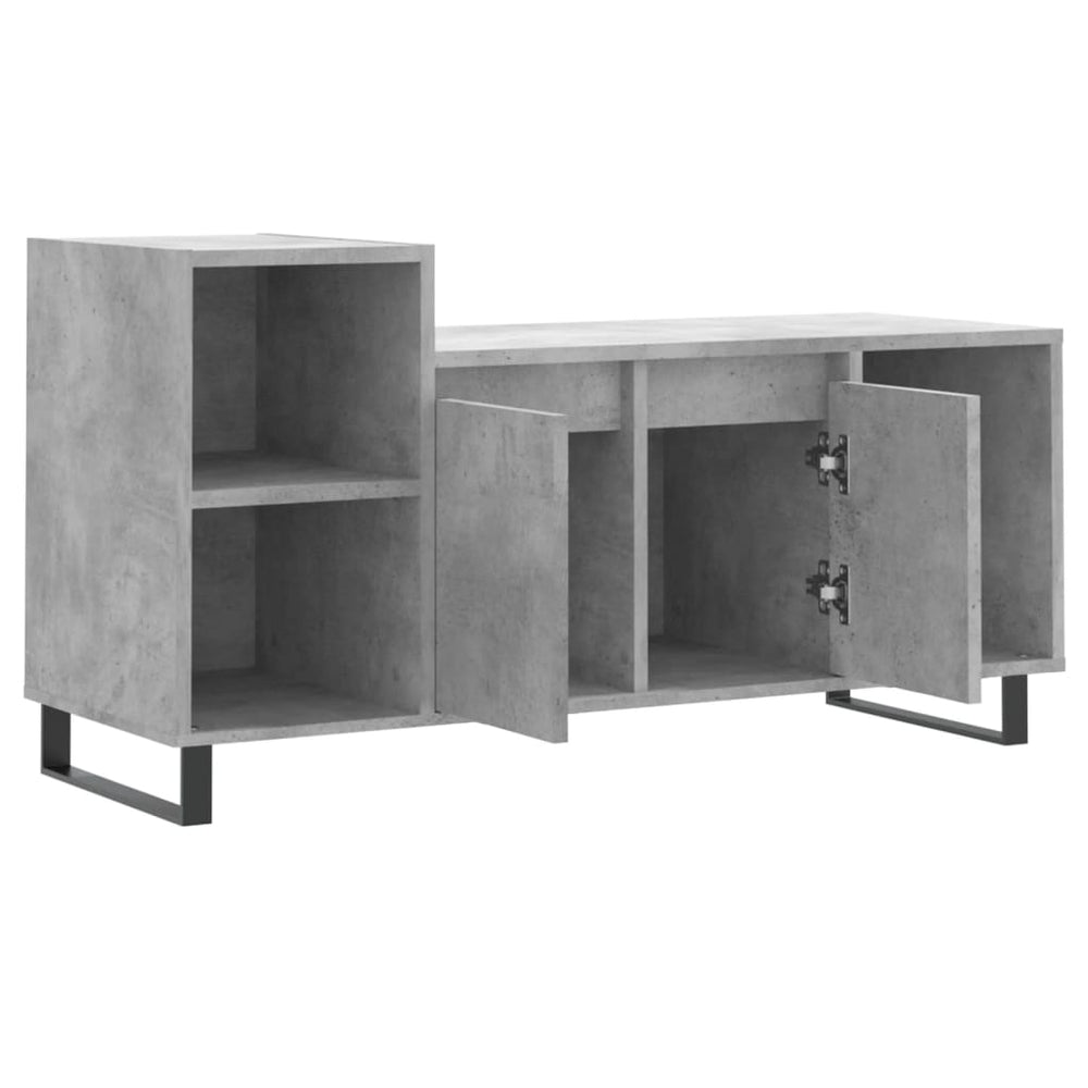 Tv-meubel 100x35x55 cm bewerkt hout betongrijs MeubelReus