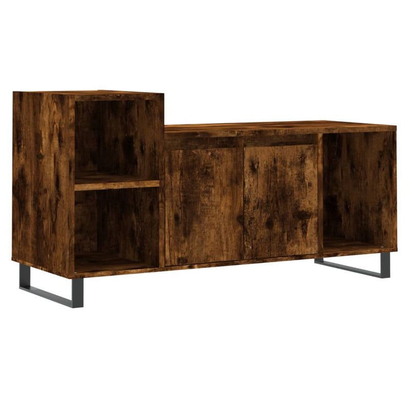 Tv-meubel 100x35x55 cm bewerkt hout gerookt eikenkleurig MeubelReus