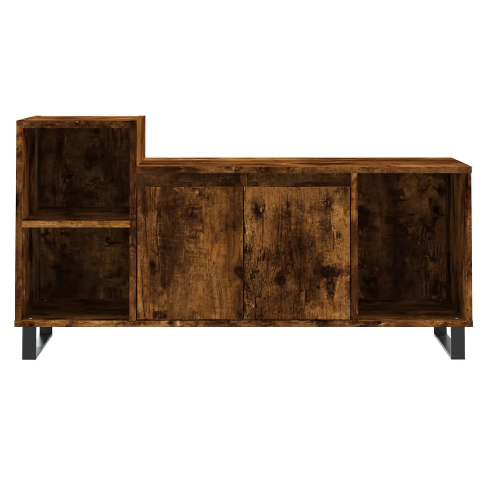 Tv-meubel 100x35x55 cm bewerkt hout gerookt eikenkleurig MeubelReus