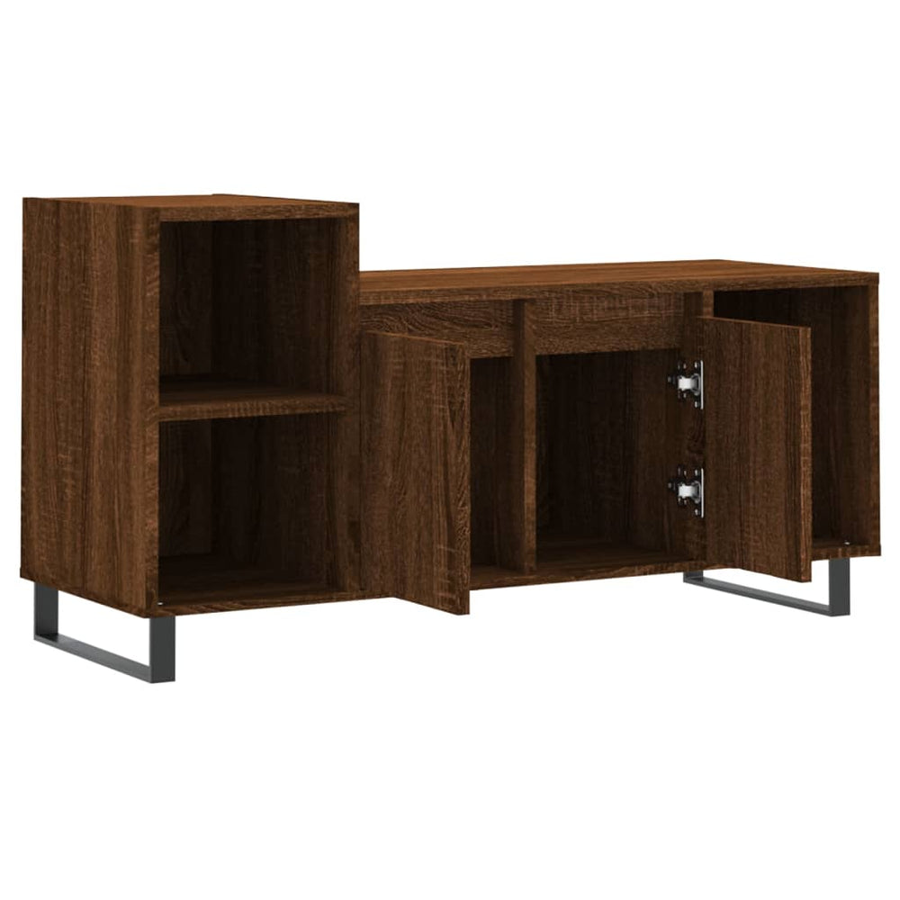 Tv-meubel 100x35x55 cm bewerkt hout bruin eikenkleur MeubelReus