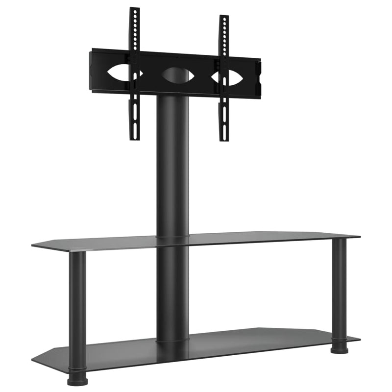 Tv-standaard hoek 2-laags voor 32-70 inch zwart