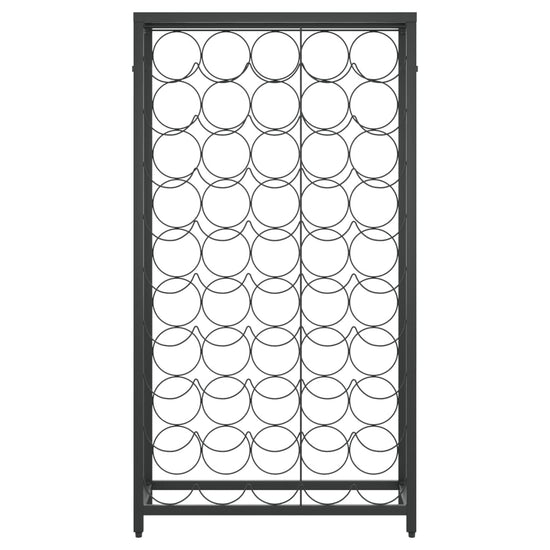 Wijnrek voor 45 flessen 54x18x100 cm smeedijzer zwart MeubelReus