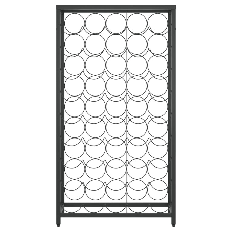 Wijnrek voor 45 flessen 54x18x100 cm smeedijzer zwart MeubelReus