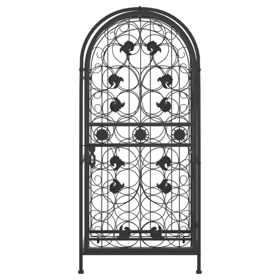 Wijnrek voor 33 flessen 45x36x100 cm smeedijzer zwart MeubelReus