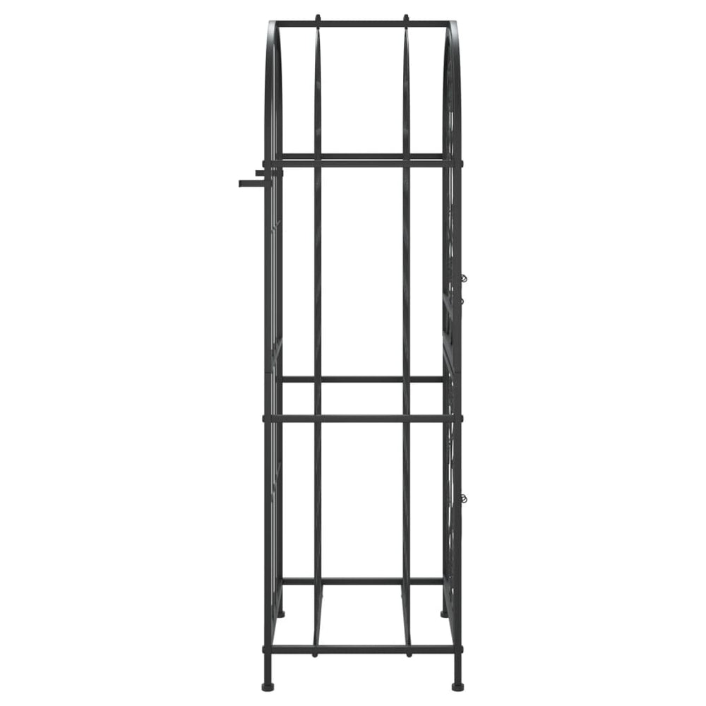 Wijnrek voor 41 flessen 45x36x120 cm smeedijzer zwart MeubelReus